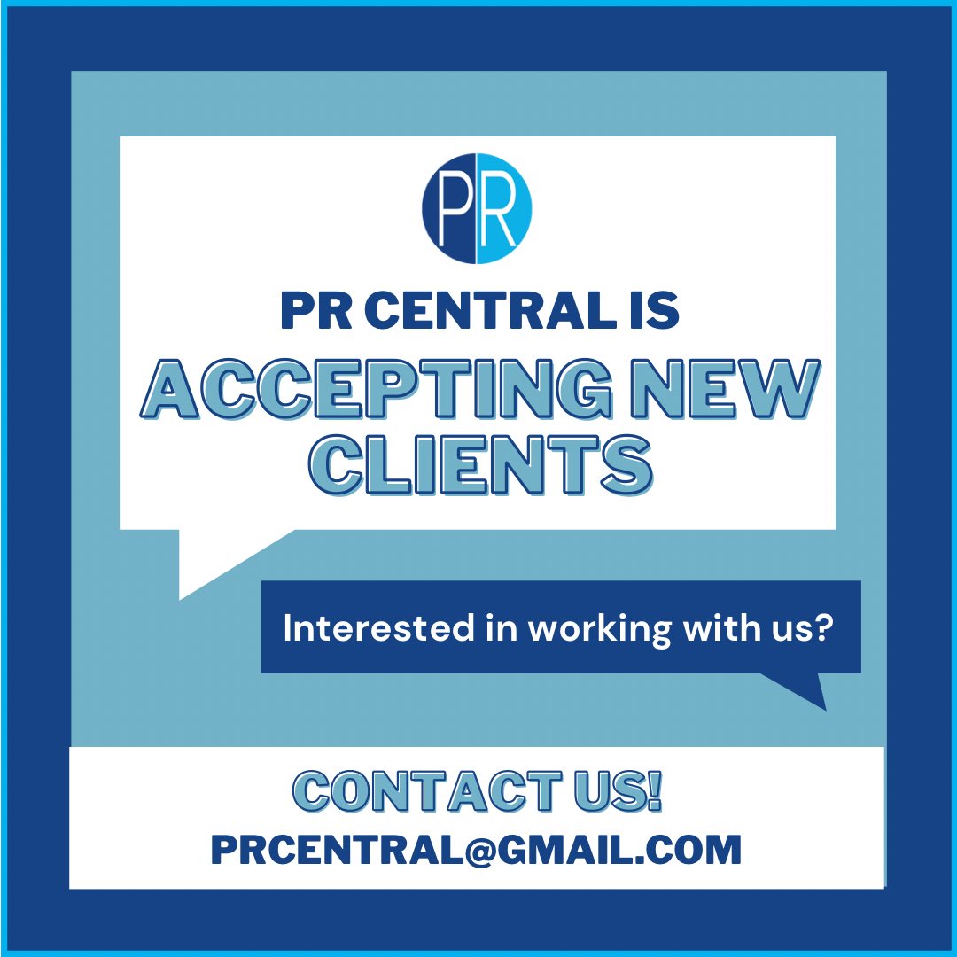 PR Central (@pr_central) on Twitter photo We are looking for new clients to work with!
Providing services in:
• Public Relations Materials
• Social Media Consulting
• Communication Plans
• Press and Media Kits
• Event Planning
• Promotions
Interested or have any questions? Contact prcentral@gmail.com We are looking for new clients to work with!
Providing services in:
• Public Relations Materials
• Social Media Consulting
• Communication Plans
• Press and Media Kits
• Event Planning
• Promotions
Interested or have any questions? Contact prcentral@gmail.com