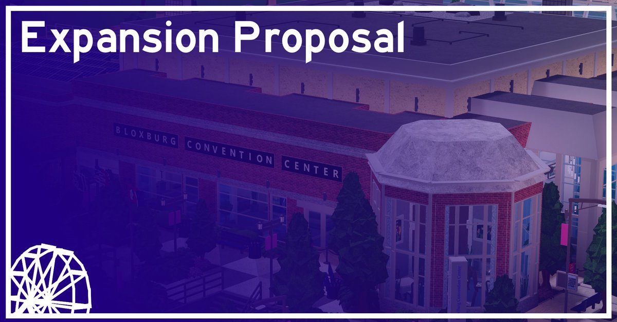 The Bloxburg Convention Center looking into a proposed expansion to the west, Included in this would be -
- A Large recreational park
- A Water feature 
- Large outdoor amphitheater
- Flat grassy area for more potential outdoor events

The project has been noted to be long term.