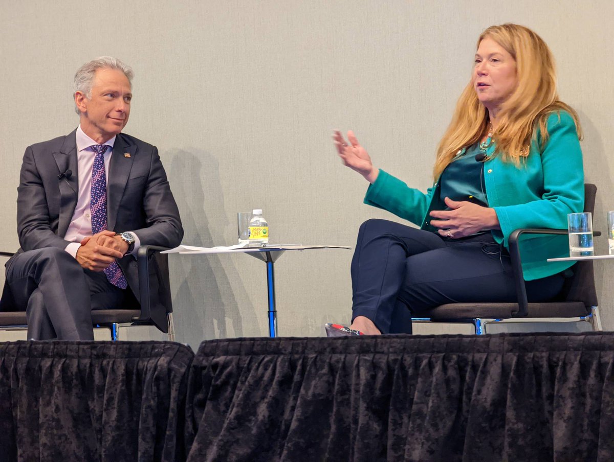 USPTO Director Kathi Vidal with Andre Iancu talking on why #patentsmatter at #InventingAmerica