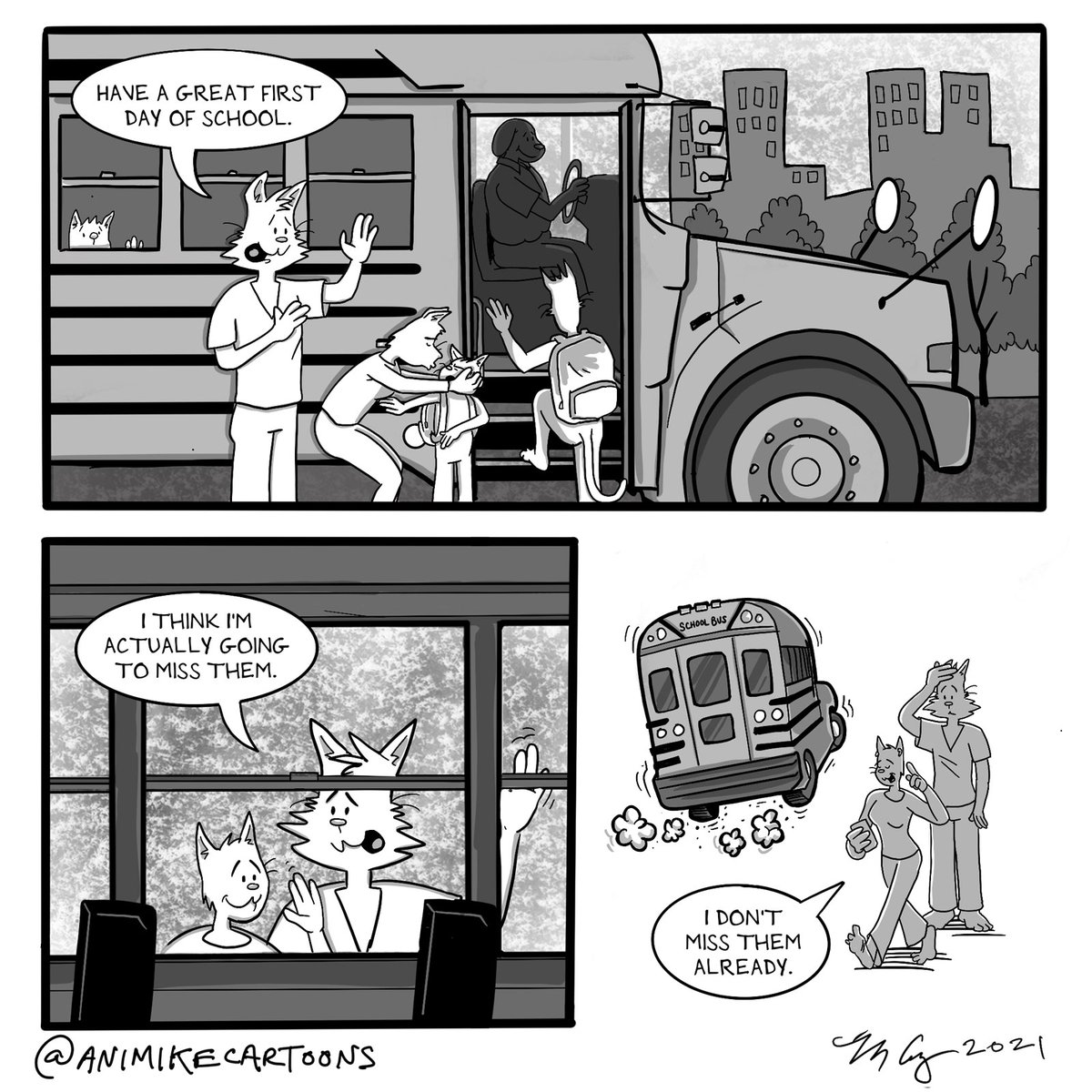 animikecartoons's tweet photo. No. 96 - First Day of School
#familycomics #life #webtoons #drawing #webtoon #funnycomics #parenting #family #CatsOfTwitter #illustration #comics #firstdayofschool #greatestdayoftheyear #backtoschool #schoolbus https://t.co/6PoBQYA18J