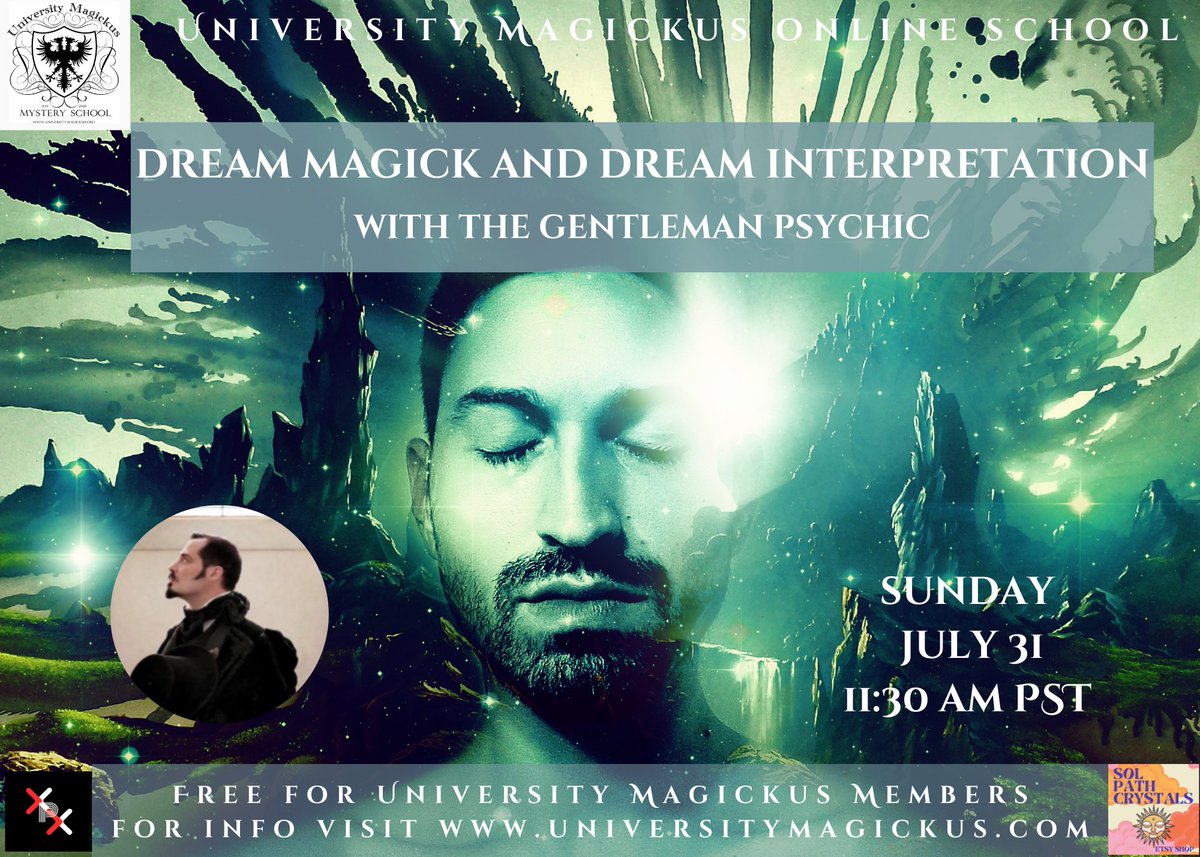 eventbrite.com/e/dream-magick… Free for university magickus members using the membership allowance, for info visit patreon.com/universitymagi… What does you unconscious want to tell you and how can you use dreams to get what you want. Join Richard-Lael Lillard as we explore the dark corners