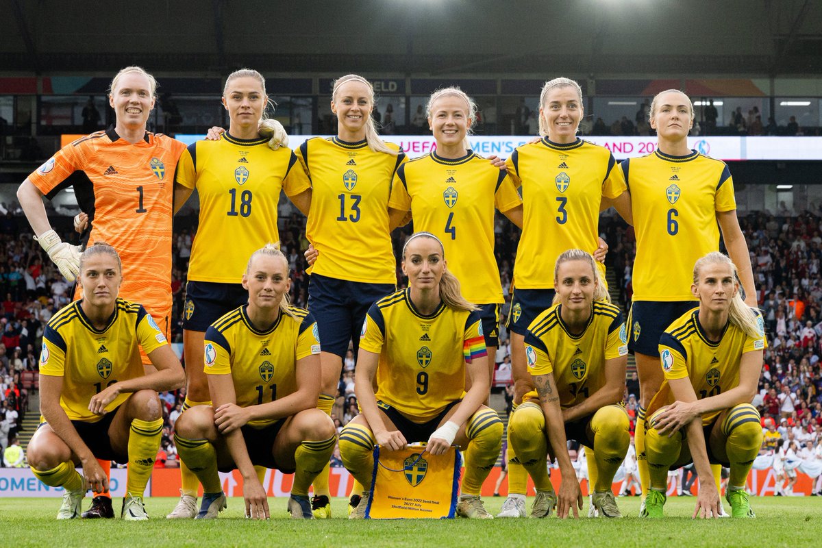svenskfotboll's tweet photo. 🇸🇪🇸🇪🇸🇪

#WEURO2022 https://t.co/16aFjwA9nE
