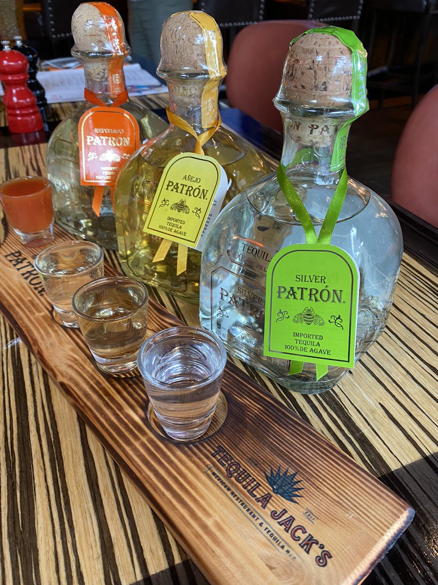 New new! Tequila tasting flights now available - <a href="/Patron/">Patrón Tequila</a> Silver, Añejo &amp; Reposado 🇲🇽