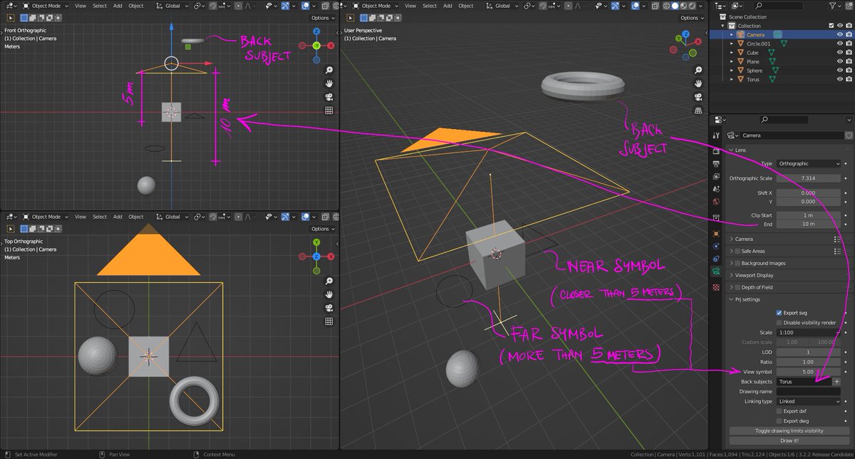 softlibarch's tweet photo. 2a. ...and this is how distances affect objects drawing in #prj #b3d #blender3d #lineart #greasepencil #architecturaldrawing https://t.co/KAGtaql2tm