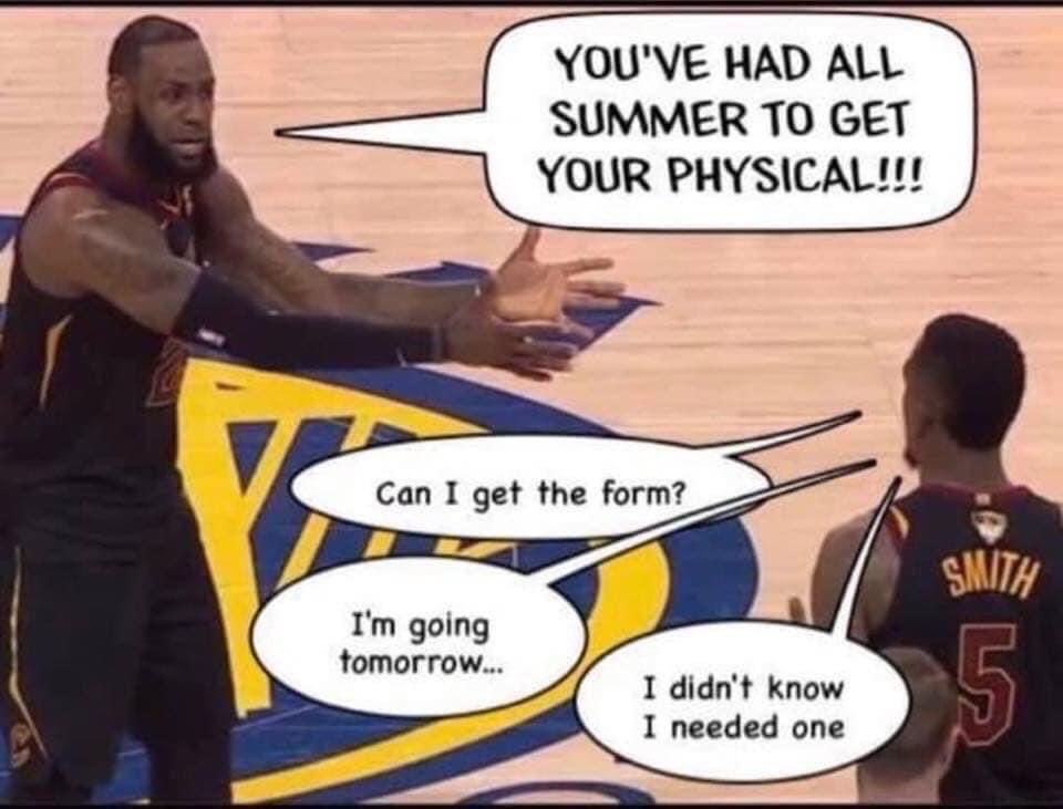 Physicals are due August 1st!! That’s only 6 more days!! Without a physical on file, you cannot practice or participate!