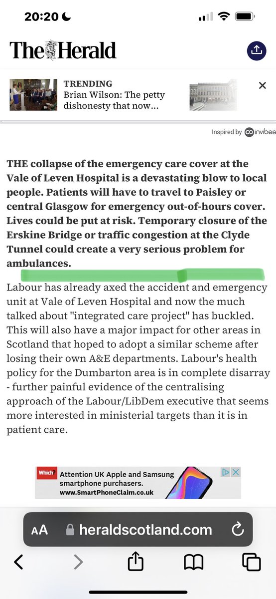 TheNo1Lennon's tweet image. It doesn’t help your constituents have to travel to Paisley A and E because you assisted in shutting the Vale A and E down! It happened on your watch !! You are nothing but a Hypocrite #resignBaillie #RedTories #iamscottish 🏴󠁧󠁢󠁳󠁣󠁴󠁿