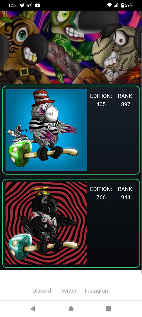 Follow <a href="/psychoparrots/">Psycho Parrots 🩸</a> they have a pretty cool nft on RelayX. Ranked number 12. Check em out