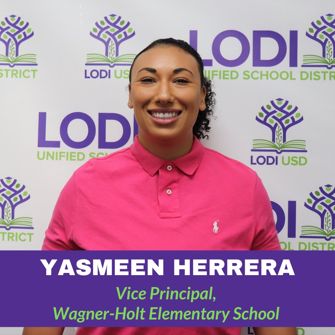lodiusd's tweet photo. Please join us in welcoming Ms. Yasmeen Herrera as the new vice principal at @WagnerHolt. https://t.co/v5ZQX07vLV