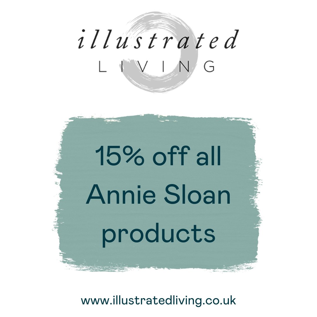 We have 15% off all Annie Sloan paints, waxes, brushes and accessories in store at Illustrated Living #truro #Cornish #SmallBusiness #anniesloan #chalkpaint