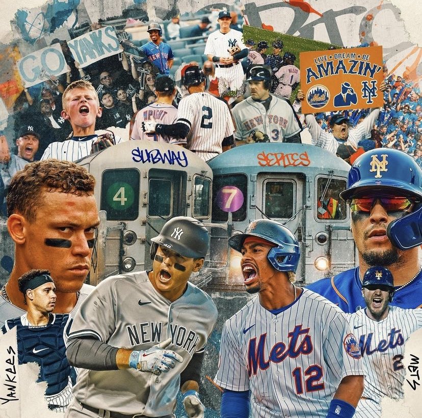 DigmiNation's tweet image. 2 first place teams…1 Big Apple 🍎 

The Subway Series is here…
WHO YA GOT?!?!

*Can you spy “The Guy In The Tie”??

#LiveDreamBe #Digmi #TipYourCap #TheGuyInTheTie #LiveDreamBeDigmi #DigmiNation #SubwaySeries #MLB #Mets #Yankees