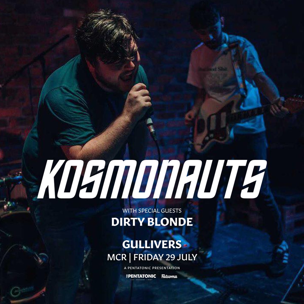 🔴 FAREWELL SHOW 🔴
<a href="/WEAREKOSMONAUTS/">𝘒𝘖𝘚𝘔𝘖𝘕𝘈𝘜𝘛𝘚</a> will be joined by Dirty Blonde this Friday at <a href="/gulliverspub/">Gullivers</a> for their last ever show!

Tickets available from fatsoma.com/e/iqxiucm4/la/…
