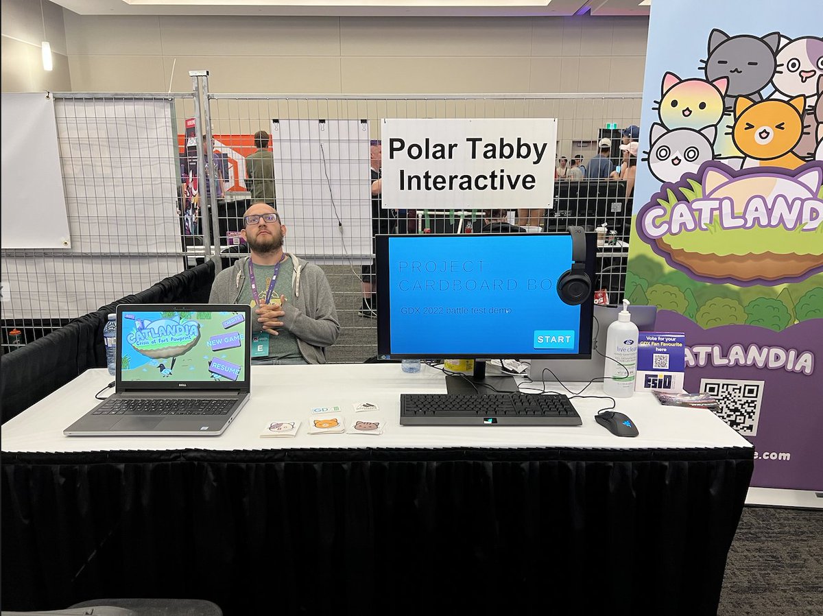 Enormous thank you to everyone who dropped by the Catlandia booth at #GDX2022 and gave either the brand new sequel demo or original game a try!

WE ARE OUT OF STICKERS