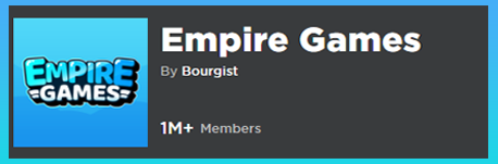 Thank you for 1 Million Members in the ROBLOX Group! To celebrate this milestone, there is a code that you can redeem!🎉😍

Redeem code 'EMPIRE' in-game to receive a gift from us!🎁

Group Link: roblox.com/groups/4999963…