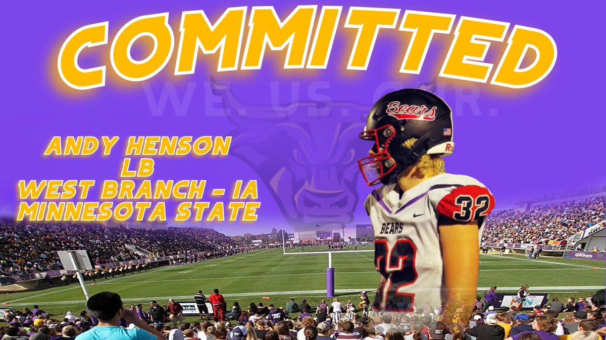 Andy Henson (@andyhenson0) on Twitter photo I’m excited to continue my academic and athletic career at Minnesota State. I want to thank my family, friends and coaches for supporting me in this journey and thank <a href="/JimGlogowski/">Coach Glo</a> <a href="/CoachHevel50/">Graham Hevel</a> @hoffner_todd for this opportunity. Roll Herd 🟣🟡 <a href="/MinnStFootball/">Minnesota State Football</a> I’m excited to continue my academic and athletic career at Minnesota State. I want to thank my family, friends and coaches for supporting me in this journey and thank <a href="/JimGlogowski/">Coach Glo</a> <a href="/CoachHevel50/">Graham Hevel</a> @hoffner_todd for this opportunity. Roll Herd 🟣🟡 <a href="/MinnStFootball/">Minnesota State Football</a>