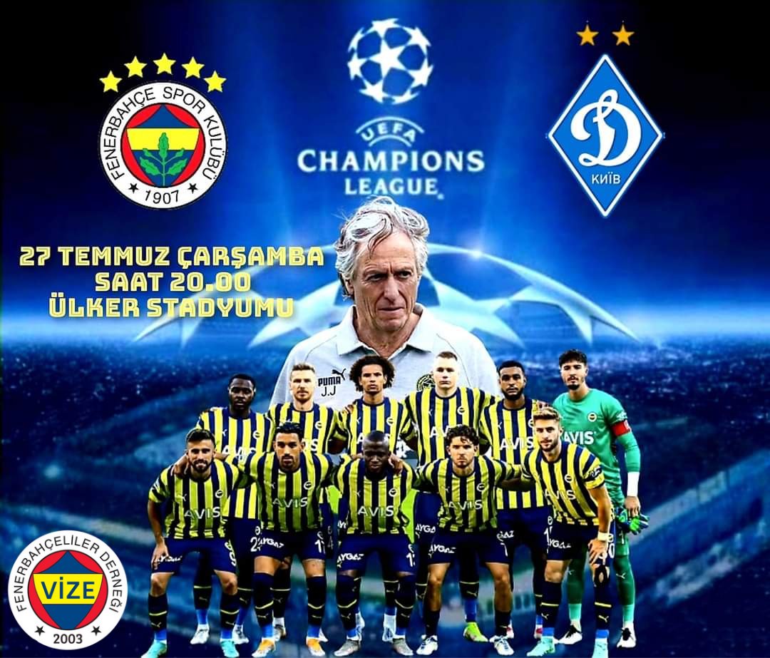 🏆 #UCL İkinci Ön Eleme 2. Maç
🆚 Dinamo Kiev
🗓 27 Temmuz Çarşamba
🕗 20.00
📍 <a href="/ulkerstadyumu/">Ülker Stadyumu</a> 
📺 <a href="/exxentr/">Exxen</a> 
📲 #FBvDK