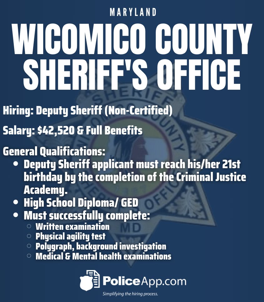 on Twitter County Sheriff's Office, MD Job