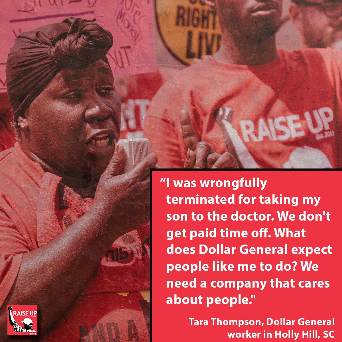 FightFor15FL's tweet photo. We are in this fight so that workers like Tara able to go throughout daily life without the worry of being terminated for simply taking her son to a doctor’s appointment. #UnionsForAll #PutInATicket https://t.co/oDMLqTvH1i