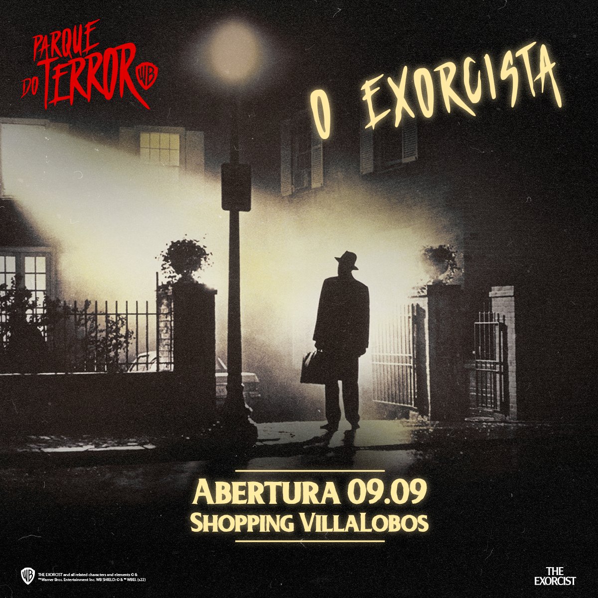 ParqueDoTerror's tweet photo. No Parque do Terror, uma visita à fachada da casa de Regan Macneil está garantida e com direito à encenações da própria jovem Macneil e do temido Pazuzu, a partir do dia 09 de setembro no Shopping VillaLobos, em São Paulo. https://t.co/ttxMBl6NkV