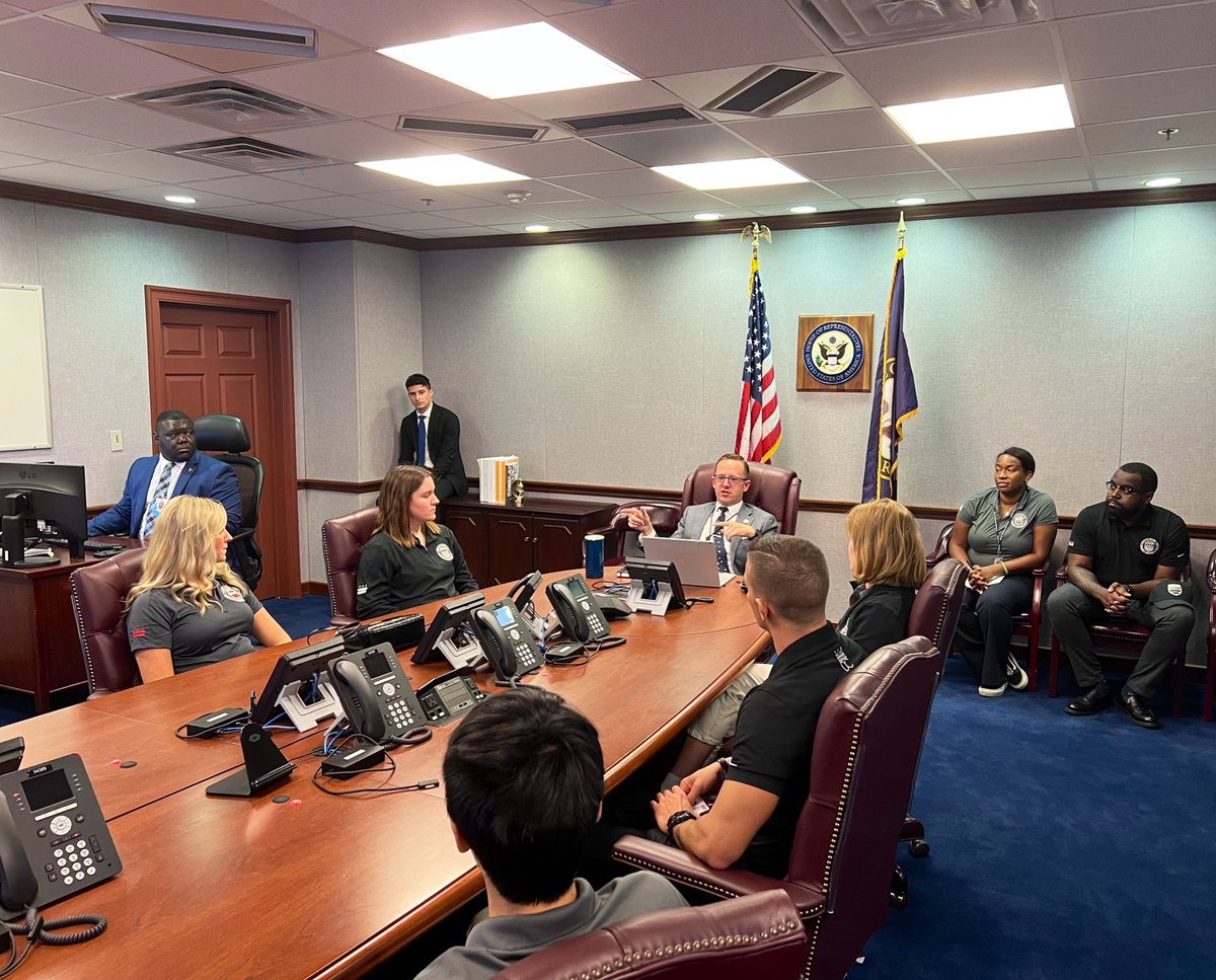Today HSEMA’s interns visited the U.S. Capitol and got an inside look at the House Operations Center with <a href="/PreparednessJoe/">Joe Lowry</a>. They learned how the various emergency management teams responsible for the Capitol work together to protect Congress, staff, visitors, and democracy.