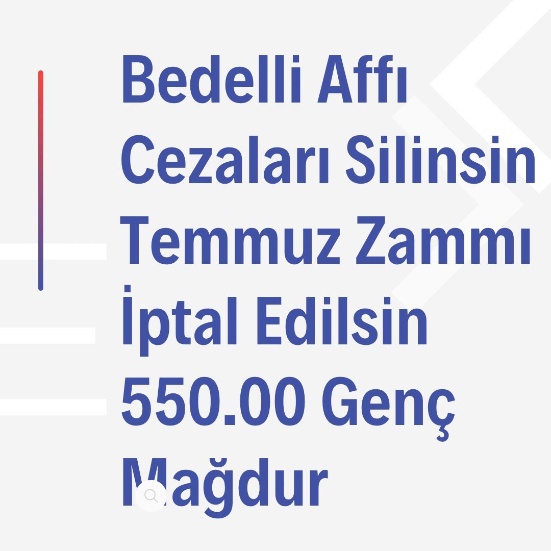 <a href="/raporturkiye/">Rapor Türkiye</a> #bedelliaffı #bedelliaffıcezalarısilinsin