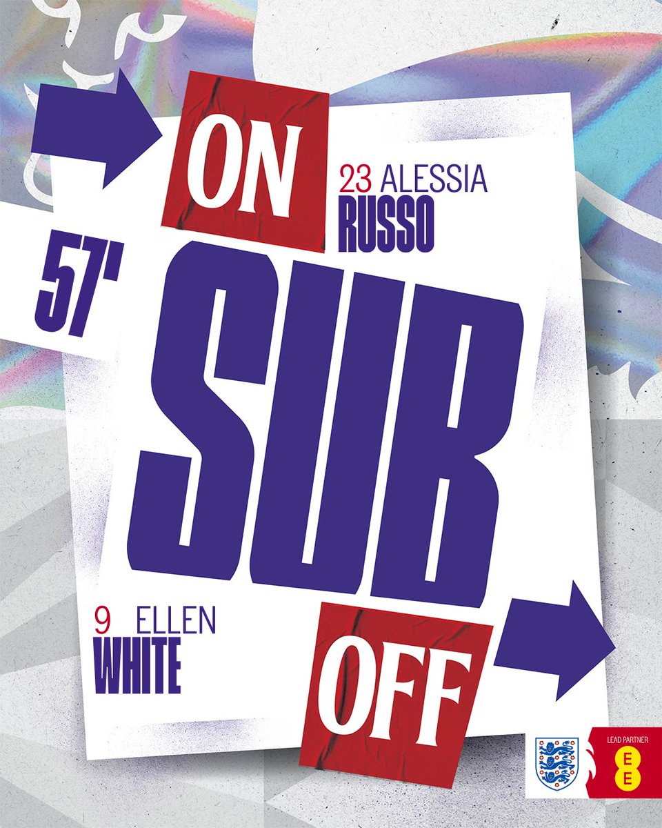 A first change for the #Lionesses.

Let's go, <a href="/alessiarusso7/">Alessia Russo</a> 👊