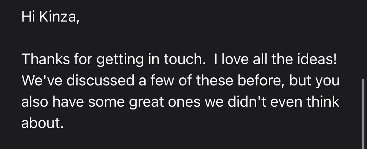 I reached out to a brand and got this response 🥹 and it’s the brands cofounder! #ugccreator