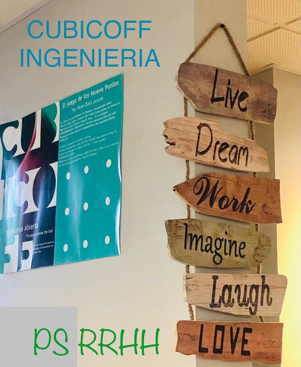 Colaboramos con #CubicoffIngenieria en la gestión del talento y la felicidad, por ello hoy les hemos regalado este letrero para recordarles cada día que el trabajo no es solo trabajar 💪🏼😍 #rrhh #felicidad #felicidadlaboral #CHO #talento #empleo #ingeniería #Sevilla