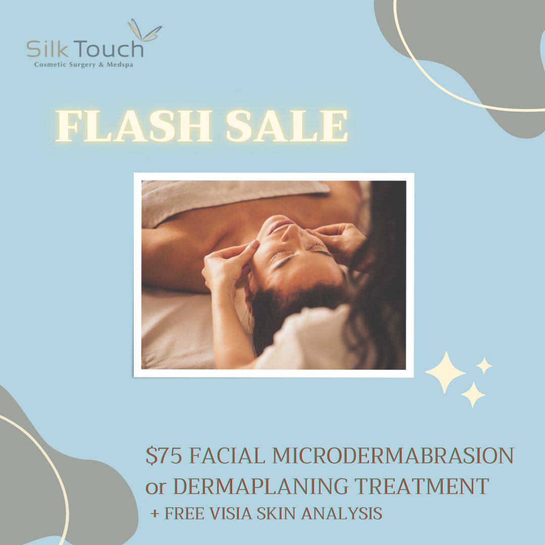 It's a ✨Flash Sale✨! Save $40 on either a facial microdermabrasion or dermaplaning treatment only while space is available! Claim this offer and check out our other monthly specials at silktouchmedspa.com/monthly-specia…

#silktouch #silktouchboise #silktouchmedspa