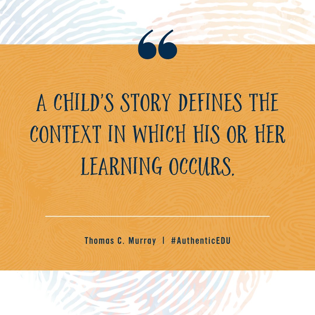 Love this quite by <a href="/thomascmurray/">Thomas C. Murray</a>. Every kid’s story matters. Let’s make it matter in teaching snd learning.