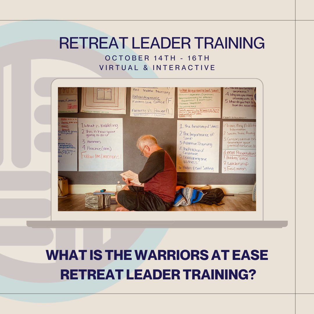 WarriorsAtEase's tweet photo. This Training is designed to teach trainees how to lead &amp; facilitate a trauma-sensitive retreat or workshop. Trainees will be provided with a curriculum designed to support an effective retreat or workshop. 📚🧠

Info. &amp; registration 👇
https://t.co/a466zaGVi1 https://t.co/G8U7mMdfUZ