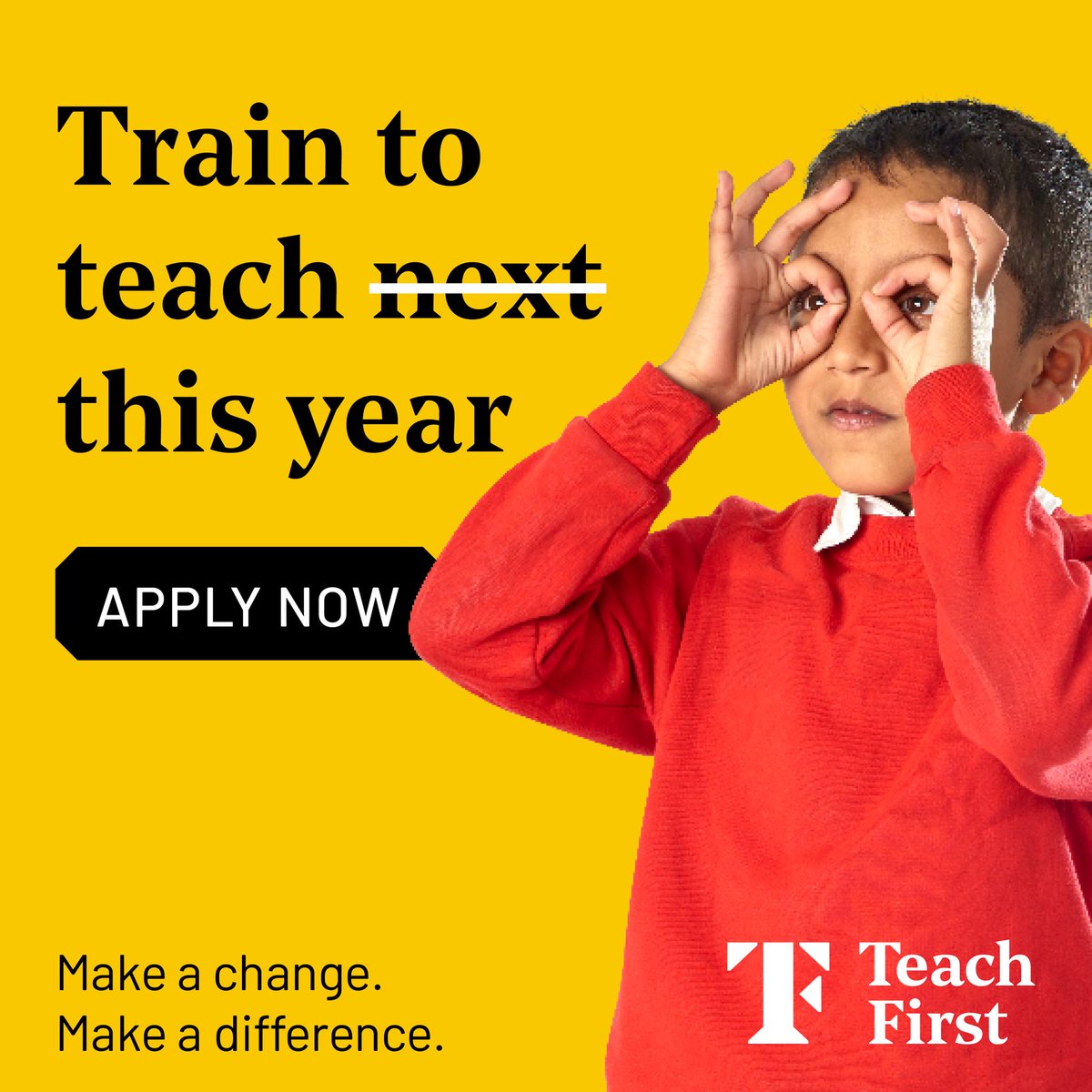 Here’s an opportunity for someone on the TL👇🏾 

Applications for the 2022 <a href="/TeachFirst/">Teach First</a> Teacher Training Programme are open.

Closing in TWO DAYS! ⏰

All the details you need for a career in teaching can be found here: teachfirst.org.uk/training-progr…