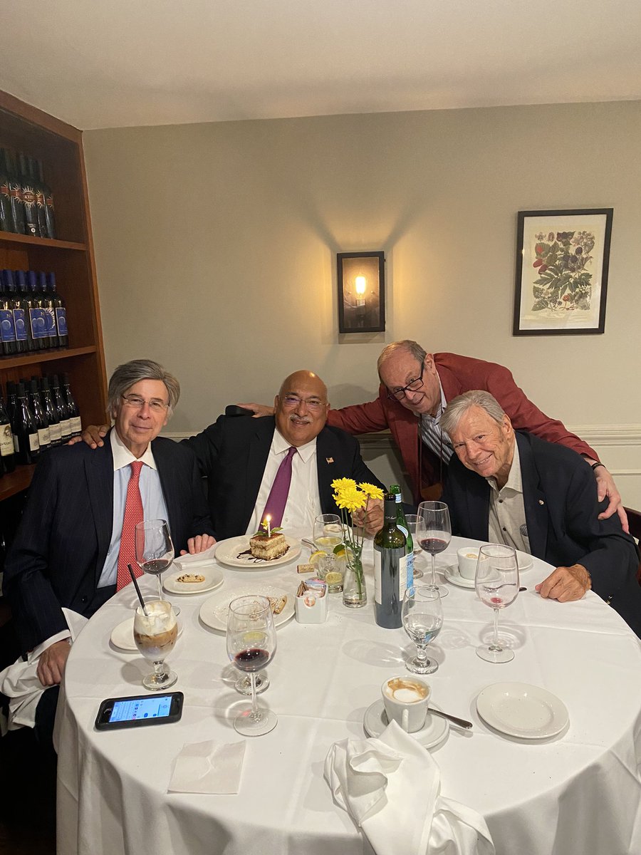 RaviBatra's tweet photo. For over 30 years & 1/2 of my life, I’ve enjoyed🎂🥂the love & and support of dear Mr. Justice Crane, Justice Weinberg & @NYCCouncil Speaker Peter Vallone - who, w/ the courtly #DaveDinkins😘as NYC Mayor, created “#SafeStreetsSafeCity” program, & we🇺🇸all helped to get #MoreCops! https://t.co/BiMojYUaxw