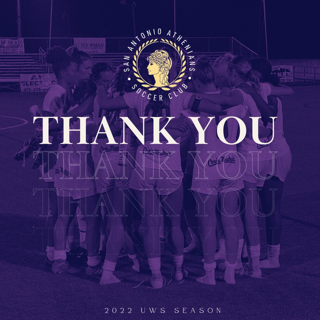 To the fans, sponsors, staff, and everyone that made it possible this year, thank you 💜

<a href="/UWSSoccer/">United Women's Soccer (UWS)</a> | #AthenaFamily