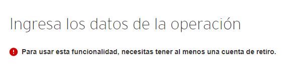 Clapalova's tweet photo. @Citibanamex Estoy tratando de hacer una transferencia y me aparece el error de "Para usar esta funcionalidad, necesitas tener al menos una cuenta de retiro." Cuento con cuenta de cheques/efectivo y de credito y no me aparece ninguna opcion. https://t.co/oq37AcUlhJ