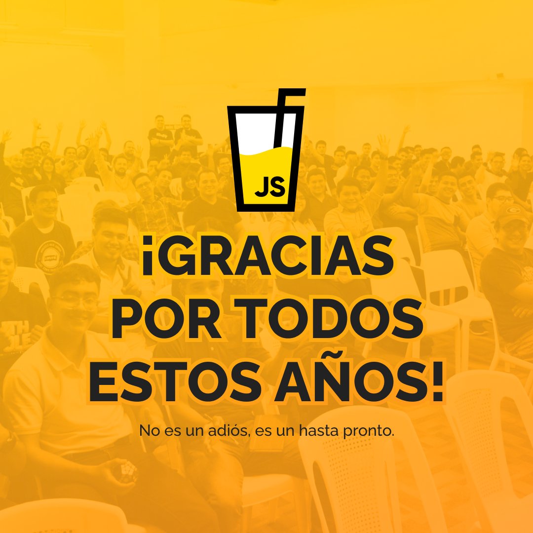 HorchataJS's tweet image. HorchataJS se deja de servir 💔😥
Fueron muchos vasos, muchas palabras, muchos ponentes, muchas fotos, muchos momentos, pero solo queda decir ¡Gracias por todos estos años!