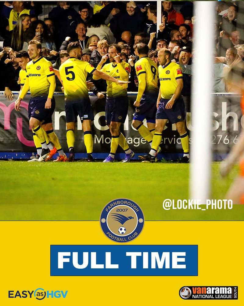 𝐅𝐔𝐋𝐋 𝐓𝐈𝐌𝐄!

Farnborough finish victorious with goals from Rowe, Robinson and Ball!  

<a href="/CorinthianCas/">Corinthian-Casuals</a> 1 - 3 #FarnboroughFC