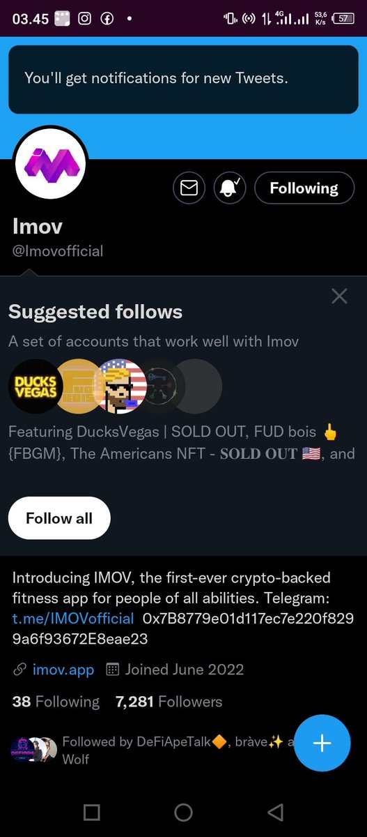 Juxico089's tweet photo. @DeFiApeTalk @Imovofficial Done sir https://t.co/KF3kSark9e