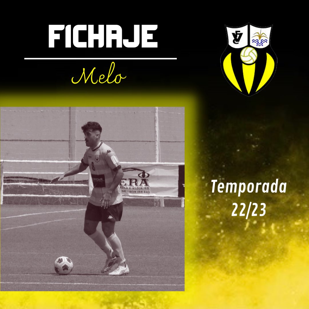 VILLAFRANCOCF's tweet photo. 📣 OFICIAL |  Melo vestirá la camiseta aurinegra durante la 22/23.

▶️ El mago coriano nos deleitará con su calidad en División de Honor. Llega procedente del @Coria_CF.

¡Bienvenido a la familia, @RafaMelo90! 🤝

#SomosUnaGranFamilia 💛🖤 https://t.co/KKLoqI2iER