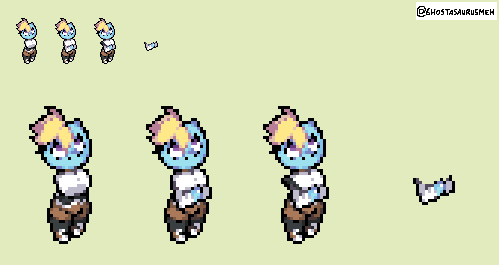 GhostasaurusMeh's tweet photo. "Thoughtful Battle"
Wanted to make RPG fighting stance mock ups for The Ghostasaurus and Fish-Eyes.
#PixelArt #MockUp #OC #RPG #TheGhostasaurus #Ghostacharacter #FishEyes #Ghost #Dinosaur #Kobold #Furry https://t.co/A5S3IMZejy