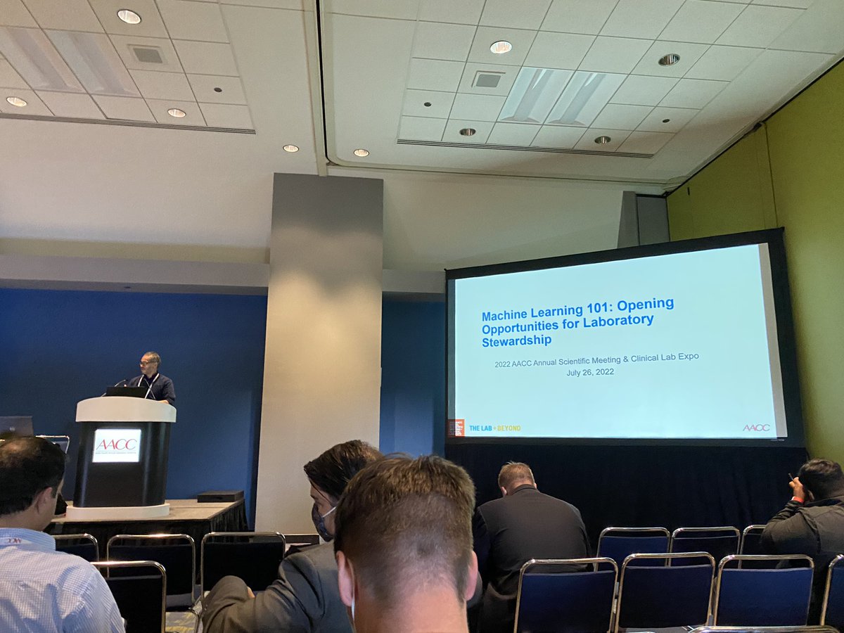 Drs. <a href="/ThomasDurantMD/">Thomas Durant</a>, <a href="/ClinChemCham/">Allison Chambliss, PhD, DABCC</a> and Max Marin just wrapped up an excellent session on machine learning and lab stewardship #2022AACC