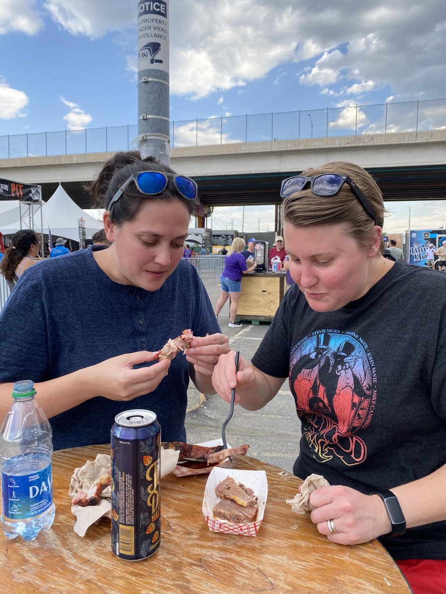 BBQ tastes better with a friend. 👩🏼‍🤝‍👩🏻⚡#denverbbqfest #bbq