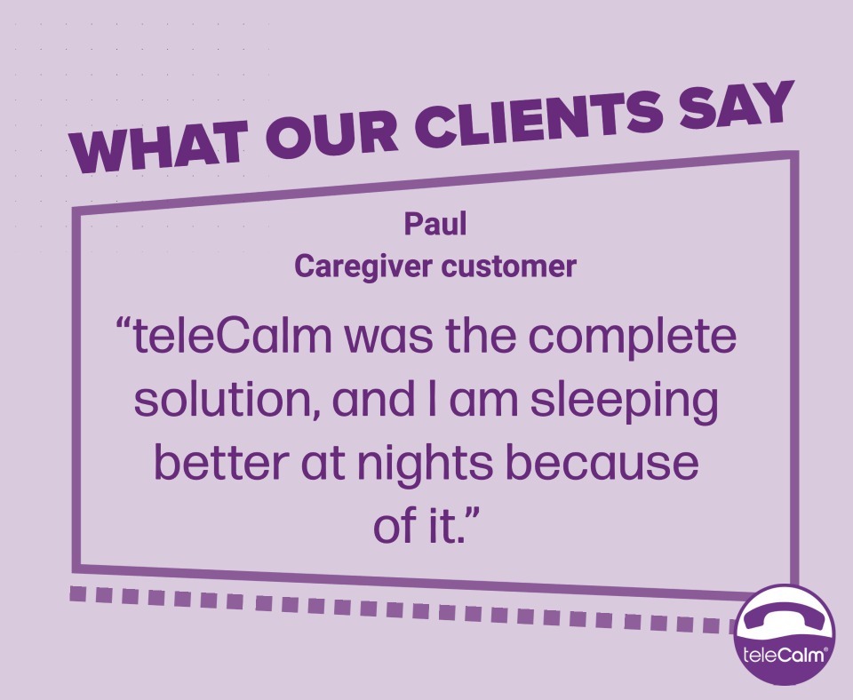 teleCalm's tweet image. "I am sleeping better at night because of it."
#alzheimerscare #dementiacaregiver #caregiversupport