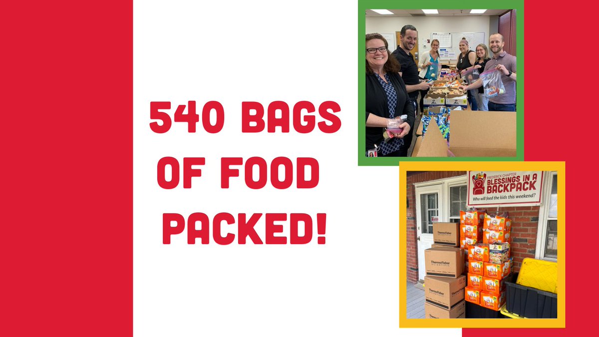Looking for a #TeamBuilding activity that gives back to the community? Consider packing emergency snack packs to help feed kids in Frederick! In just 45 minutes, <a href="/thermofisher/">Thermo Fisher</a> team members packed 540 of them. Take time out of your work day to pack away: frederick.blessingsinabackpack.org/pack-emergency…