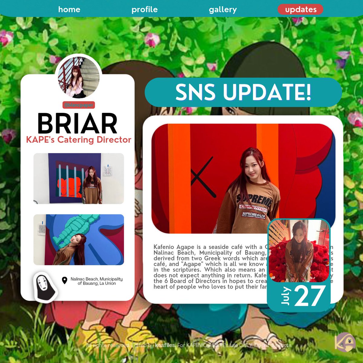 ㅤㅤ

   bIancpaper.ً just posted! ˊˎ- 
   📍   La Union !
 
  ╰  O9:53 a.m.  ———  JULY 27, 2022  

ㅤㅤ