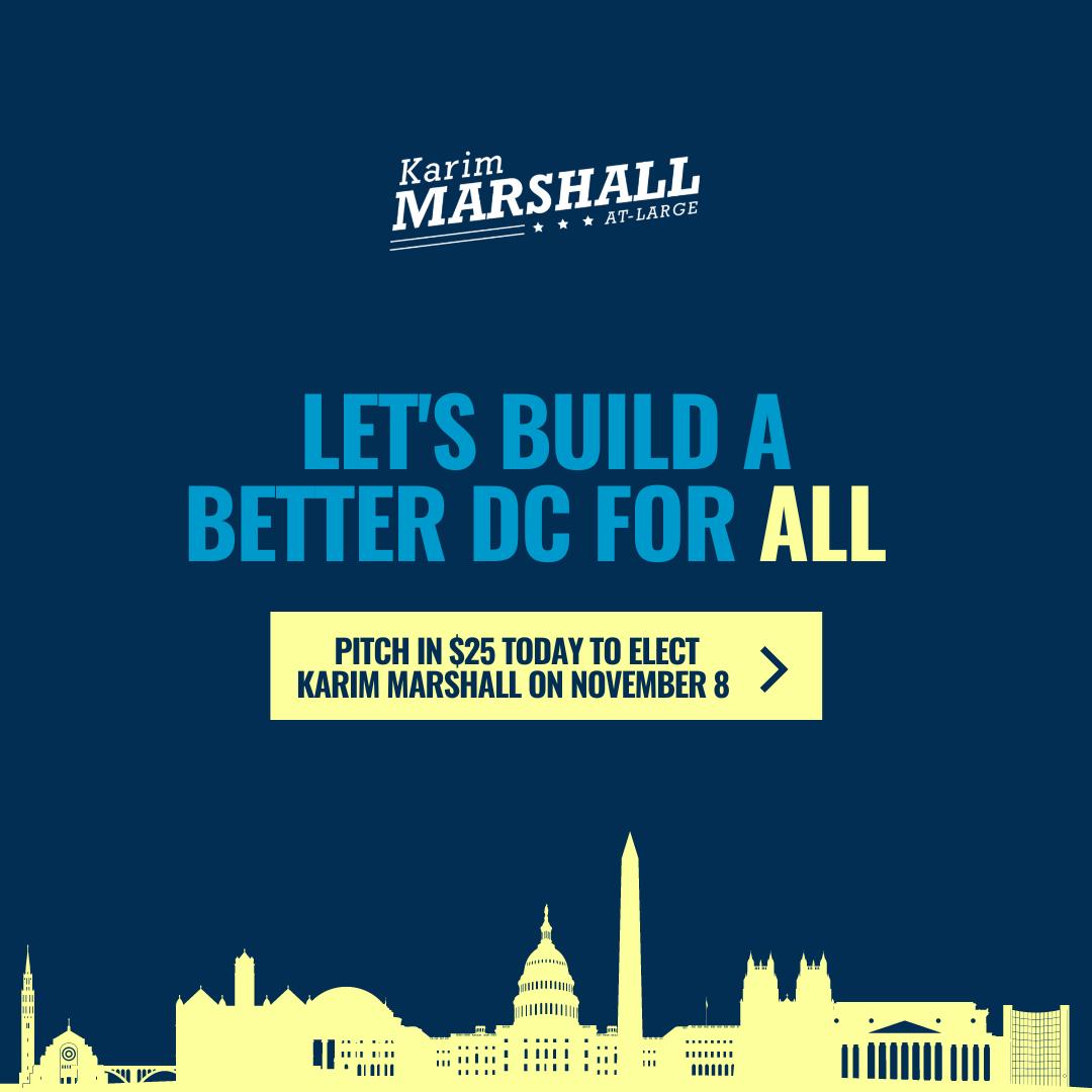 MarshallForDC's tweet photo. Together we can do this! Click the #linkinbio to donate to Marshall for DC so that we can build a #betterdcforall!

#marshallfordc #karimmarshall #dccouncil #dcatlarge #midterms #midtermelections #dcision22 #election #dc #washingtondc #dcishome https://t.co/00vs0ngDn2