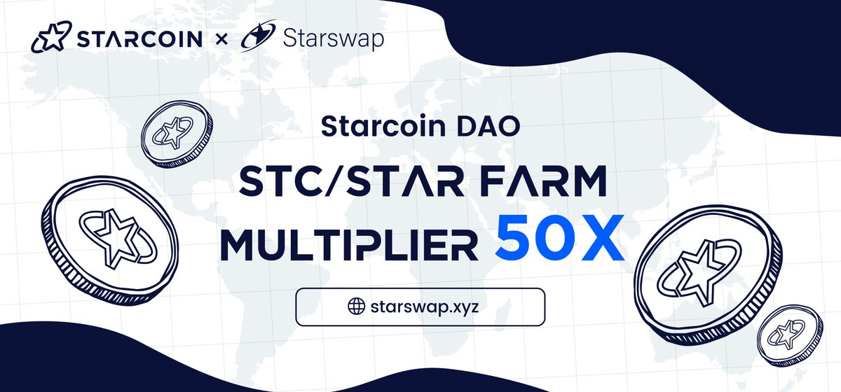 StarswapEN's tweet photo. 📢Starswap Farm Weighting Adjustments Online

⏰July 27, 4am-5am UTC

💰STC/STAR #FARM  New Multiplier 50x

🖥️Starswap Web:https://t.co/hCPOZVPyk8

🎉Join us,Earn more revenue!

#Starcoin #Starswap #Cryptos #Blockchain #Online https://t.co/IN6KDMcbpx