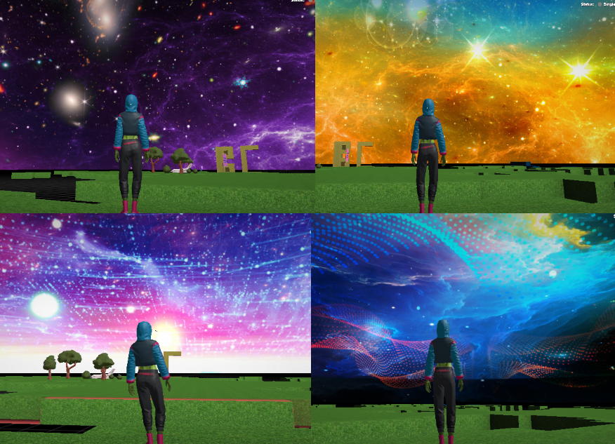 BitDotCountry's tweet image. 52 different skyboxes are available for you to customize your metaverse environment!! 🌃

Recently added themes include Kusama, Polkadot &amp;amp; James Webb themes! 

Change your skybox to create a vibe in your metaverse! 💫💞
