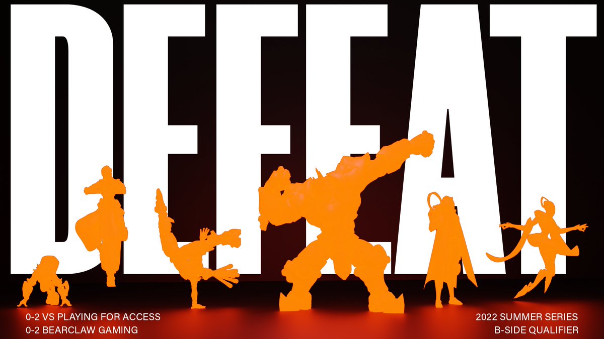 There's always next season... 🍃

We exit out of the <a href="/owpathtopro/">Overwatch Path to Pro</a> Contenders B-Sides Qualifiers after losing to Playing for Access and <a href="/BearClaw_Esport/">BearClaw Esports</a>, GGs!

#OWSUMMERSERIES