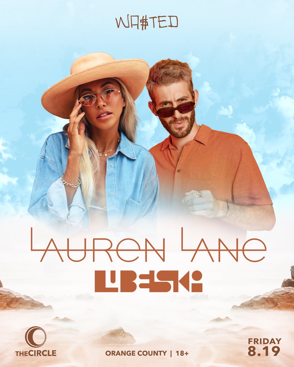 wastedpresents's tweet photo. Orange County!! 
@laurenlanenyc &amp; @lubelskimusic 
make their Wa$ted Debut 🪩💃🏻

The Circle OC • 18 &amp; over to enter!!
Friday, August 19th 

Tickets are on sale now at https://t.co/CRfblVMnCy 🫶🏻 https://t.co/qJZoaGxAxQ