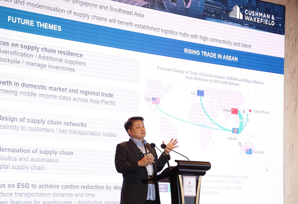 cushwakeAsia's tweet photo. #CWExpert @DennishkYeo, Head of Investor Services and Logistics & Industrial, APAC, spoke at the REDAS Property Market Update Seminar 2022 last Friday where he discussed the latest trends in the #industrial market.
Thanks to REDAS for having us & we look forward to the next one. https://t.co/vIQRvUzGAt